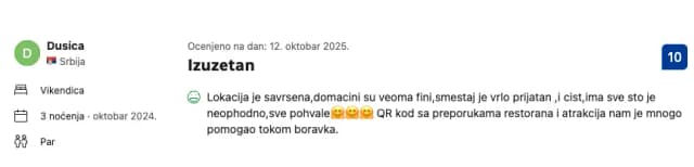 Recenzija od Dušice